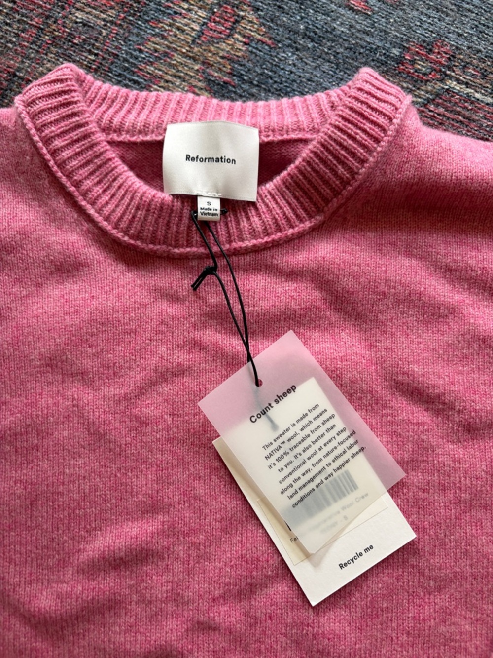 Reformation Fabian Regenerative Wool Crew Sweater - Picture 3 of 3